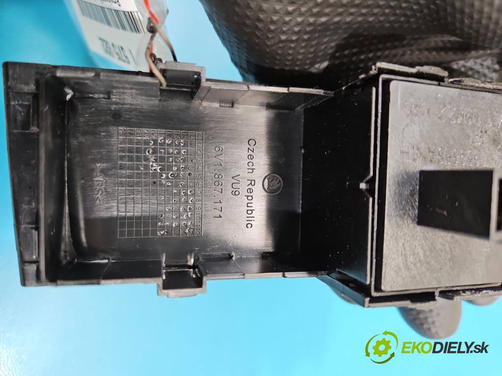 Skoda Fabia III 2014- 2021 1.0 TSI 95 HP manual 70 kW 999 cm3 5- prepínač okien spätných zrkadiel 5E0959858A