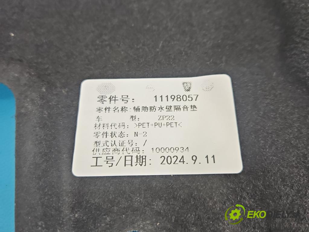 MG MG3  24- 1.5 16V 116 HP manual 85 kW 1495 cm3 5- Zvuková izolácia ostatné 11198057