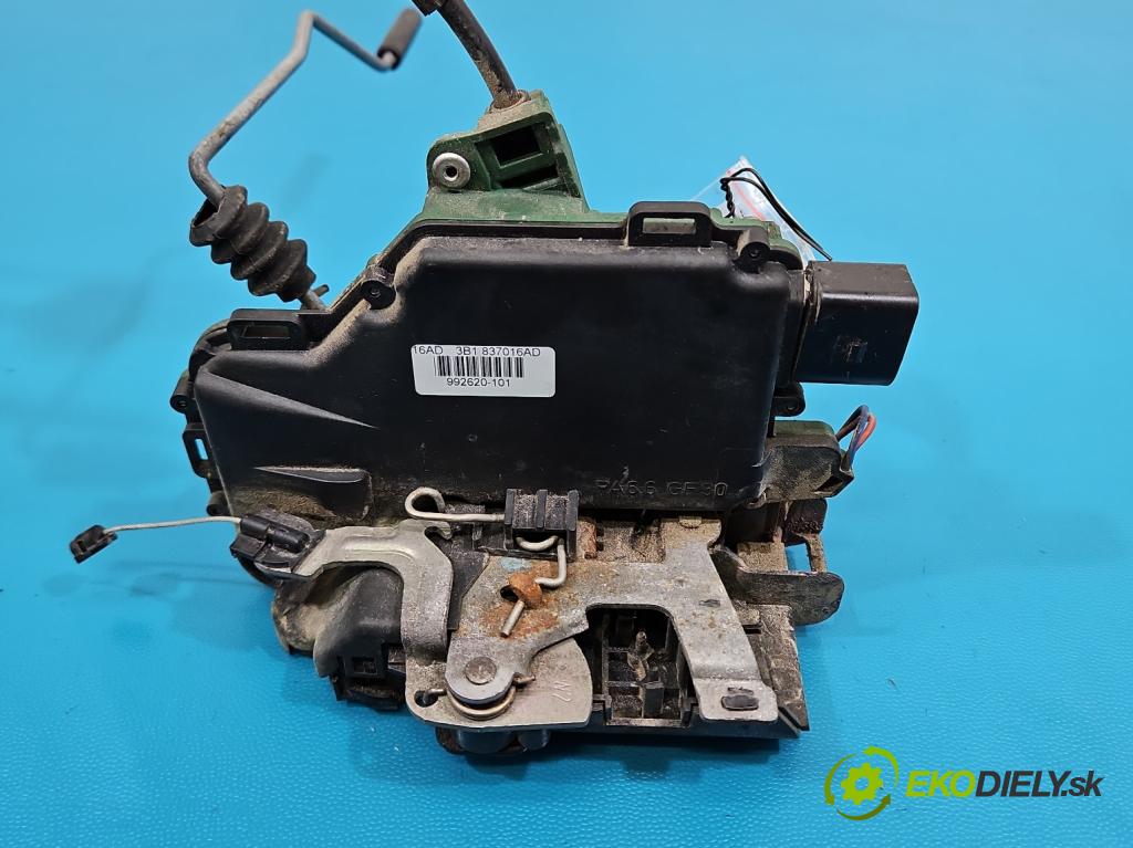 Vw Passat B5 1995-2005 1.9 tdi 131 HP manual 96 kW 1896 cm3 5- zámok predné pravý 3B1837016AD