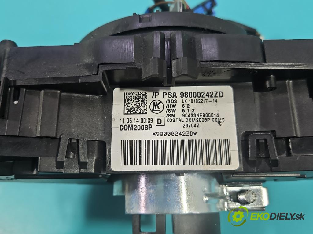 Peugeot 508 I 2010-2018 2.0 hdi 150 HP manual 110 kW 1997 cm3 5- prepínač komplex: 98000242ZD (Prepínacie páčky pod volantom)