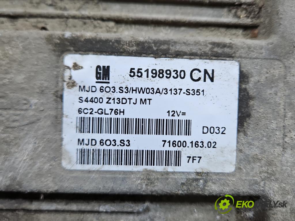 Opel Corsa D 2006-2014 1.3 cdti 75 HP manual 55 kW 1248 cm3 3- riadiaca jednotka motora 55198930