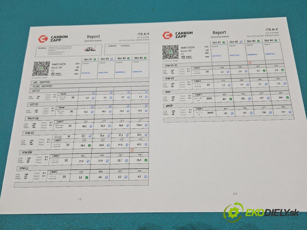 Fiat Croma II 2005-2010 1.9 jtd 120 hp manual 88 kW 1910 cm3 5- vstřikovač komplet 0445110276