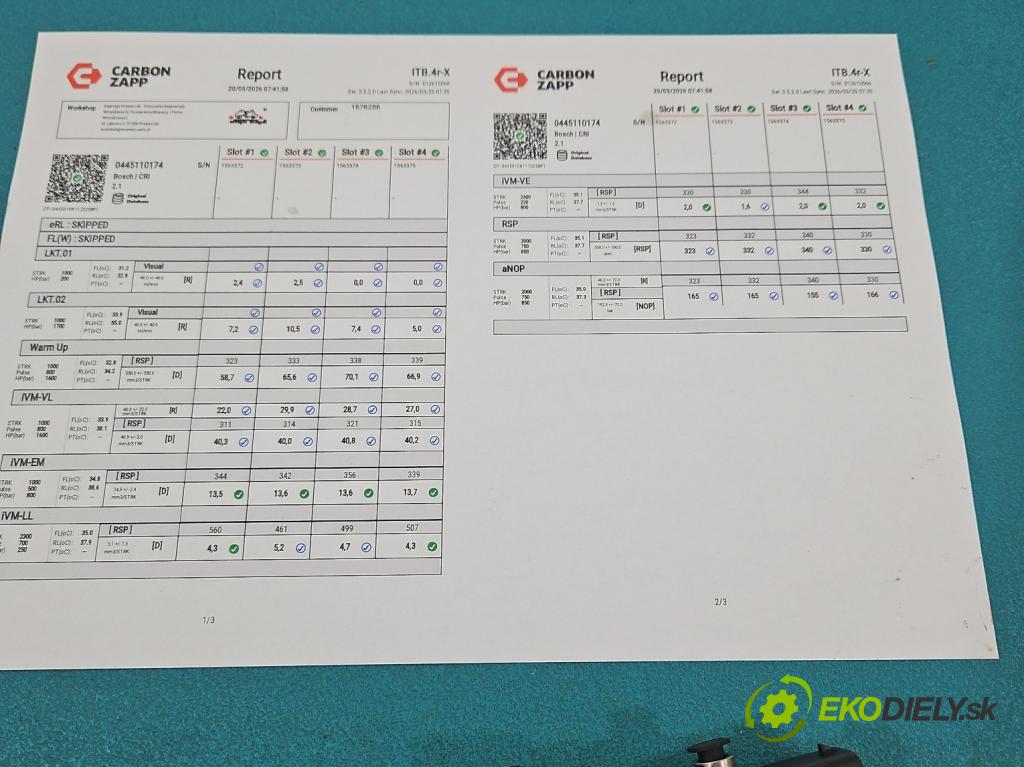 Opel Astra III 2004-2014 1.7 cdti 80 hp manual 59 kW 1686 cm3 5- vstřikovač komplet 0445110174