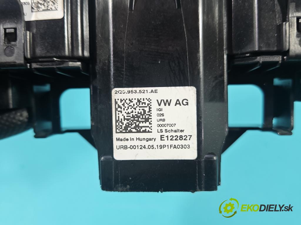 Skoda Fabia III 2014- 2021 1.0 TSI 95 HP manual 70 kW 999 cm3 5- prepínač komplex: 2Q0953521AE (Prepínacie páčky pod volantom)