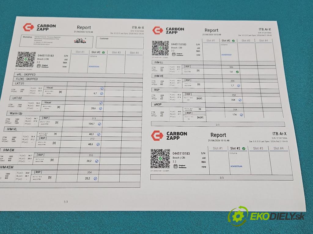 Opel Corsa D 2006-2014 1.3 cdti 75 HP manual 55 kW 1248 cm3 3- vstrek 0445110183 (Vstrekovač paliva)