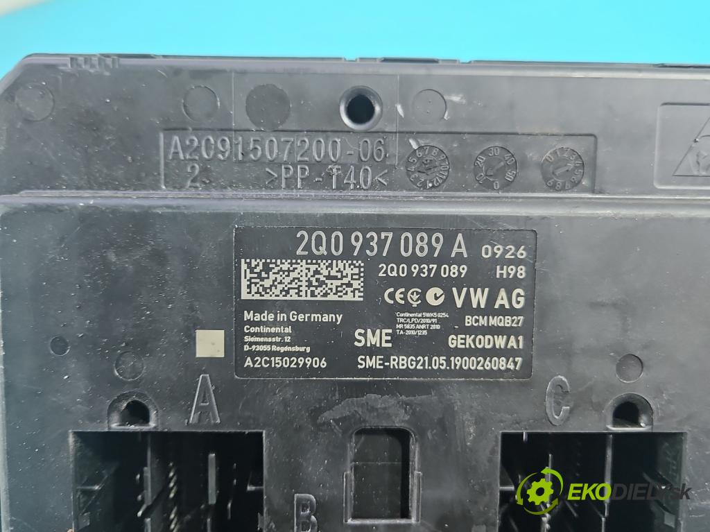 Skoda Fabia III 2014- 2021 1.0 TSI 95 HP manual 70 kW 999 cm3 5- riadiaca jednotka komfortu 2Q0937089A
