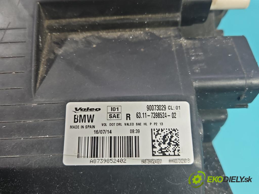 Bmw i3 2013–2022 0.0 elektrický: 170 HP automatic 125 kW 1 cm3 5- Reflektor: pravý 7398524 (Svetlo predné pravé)