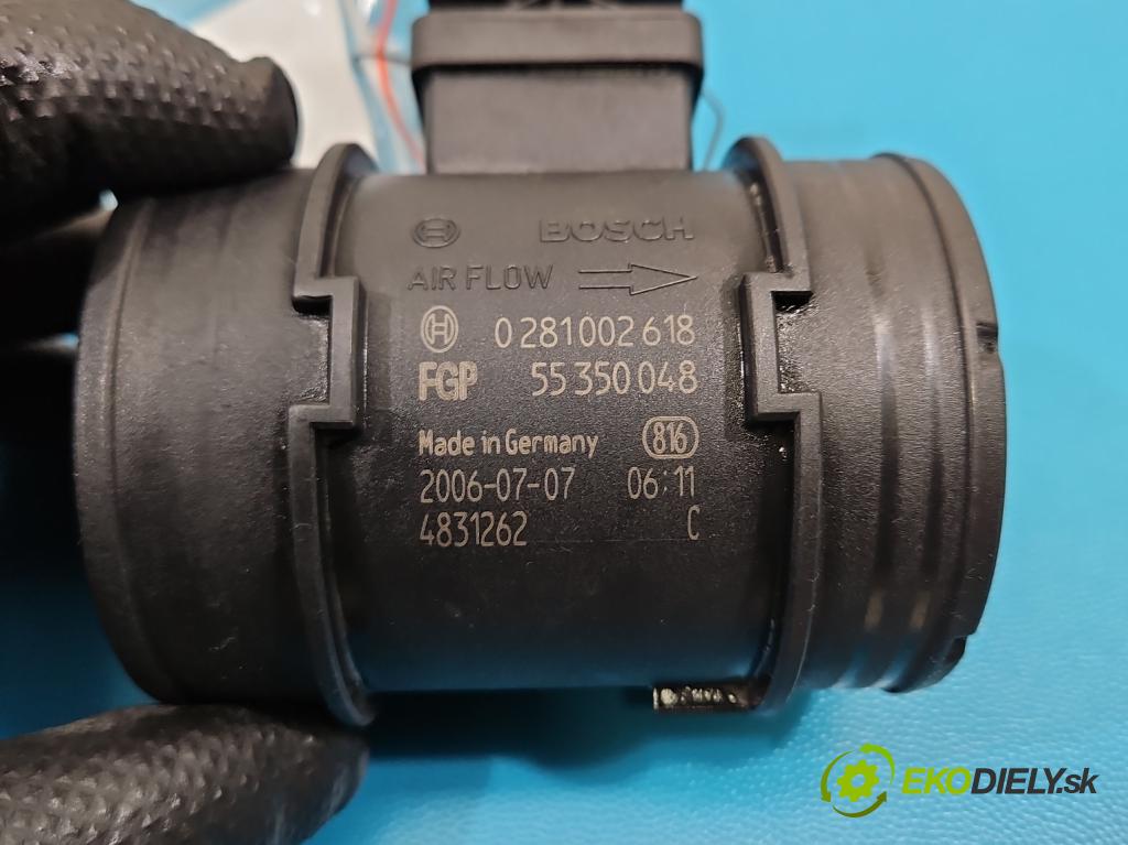 Alfa romeo 159 1.9 jtd 150 HP manual 110 kW 1910 cm3 4- průtokoměr: 0281002618 (Váha vzduchu)