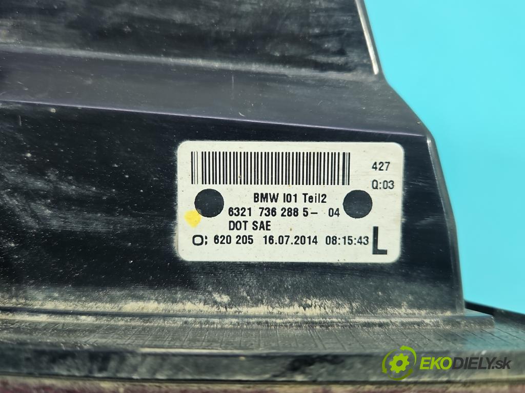 Bmw i3 2013-2022 0.0 elektrický: 170 HP automatic 125 kW 1 cm3 5- svetlo / reflektor zadné ľavé nárazník 63217362885