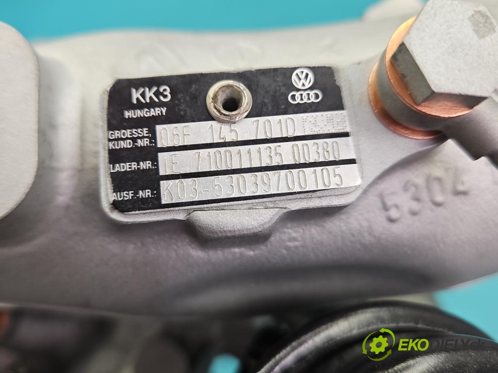 Vw Passat B6 2005-2010 2.0 TSI 200 HP manual 147 kW 1984 cm3 4- turbodúchadlo, turbo repasovaná 53039700105