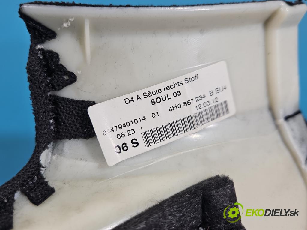 Audi A8 D4 2009-2017 2.0 TFSI 211KM automatic 155 kW 1984 cm3 4- kryt plast 4H0867234B