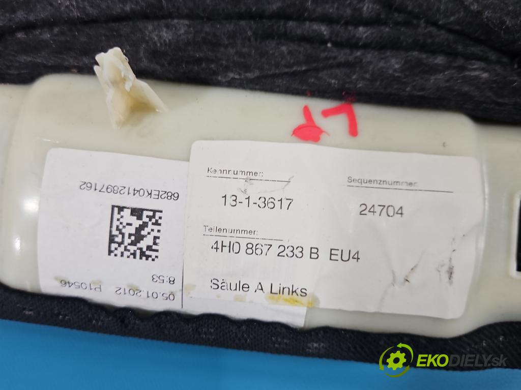 Audi A8 D4 2009-2017 2.0 TFSI 211KM automatic 155 kW 1984 cm3 4- kryt plast 4H0867233B