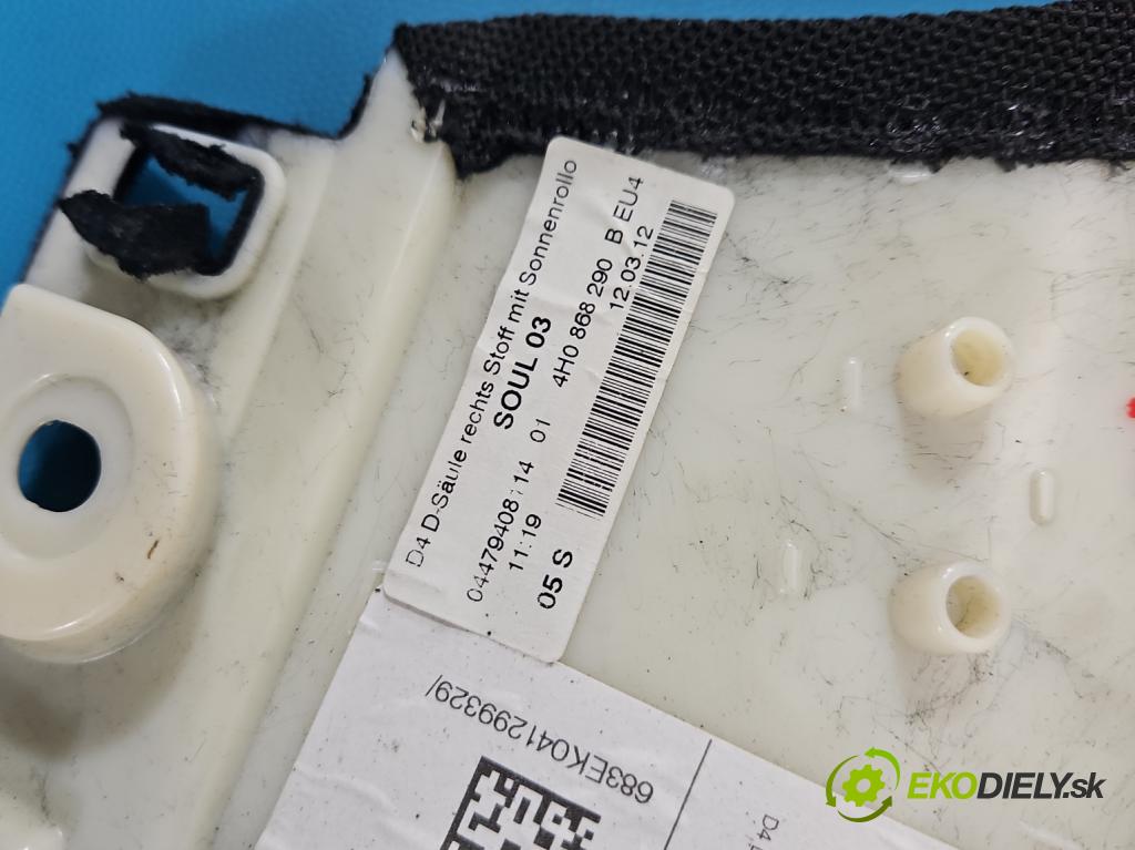 Audi A8 D4 2009-2017 2.0 TFSI 211KM automatic 155 kW 1984 cm3 4- kryt plast 4H0868290B