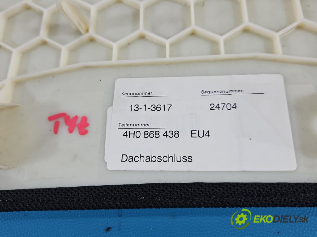 Audi A8 D4 2009-2017 2.0 TFSI 211KM automatic 155 kW 1984 cm3 4- kryt plast 4H0868438