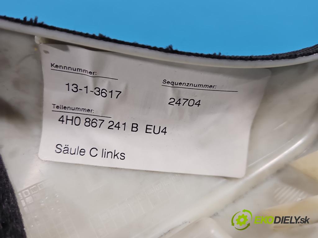 Audi A8 D4 2009-2017 2.0 TFSI 211KM automatic 155 kW 1984 cm3 4- kryt plast 4H0867241B