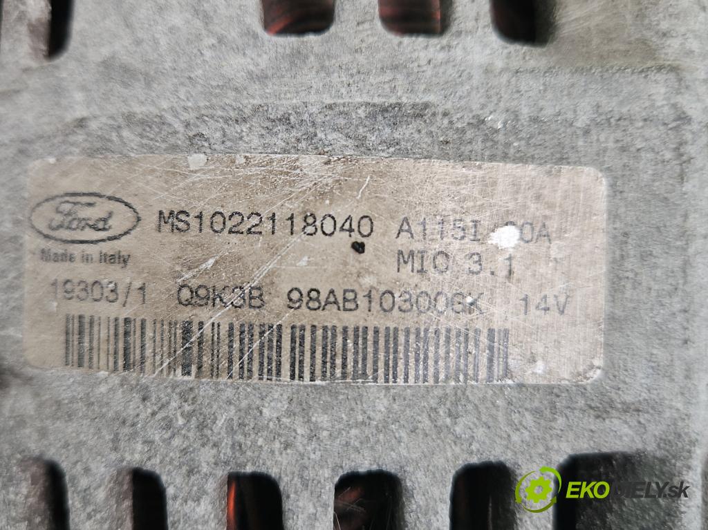 Ford Focus Mk1 1998-2004 1.6 16V 101 HP manual 74 kW 1596 cm3 4- Alternator 98AB10300GK (Alternátor)
