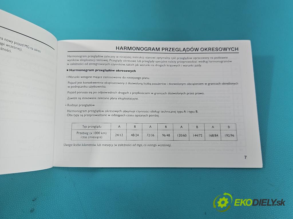 MG MG3  24- 1.5 16V 116 HP manual 85 kW 1495 cm3 5- Pokyn: