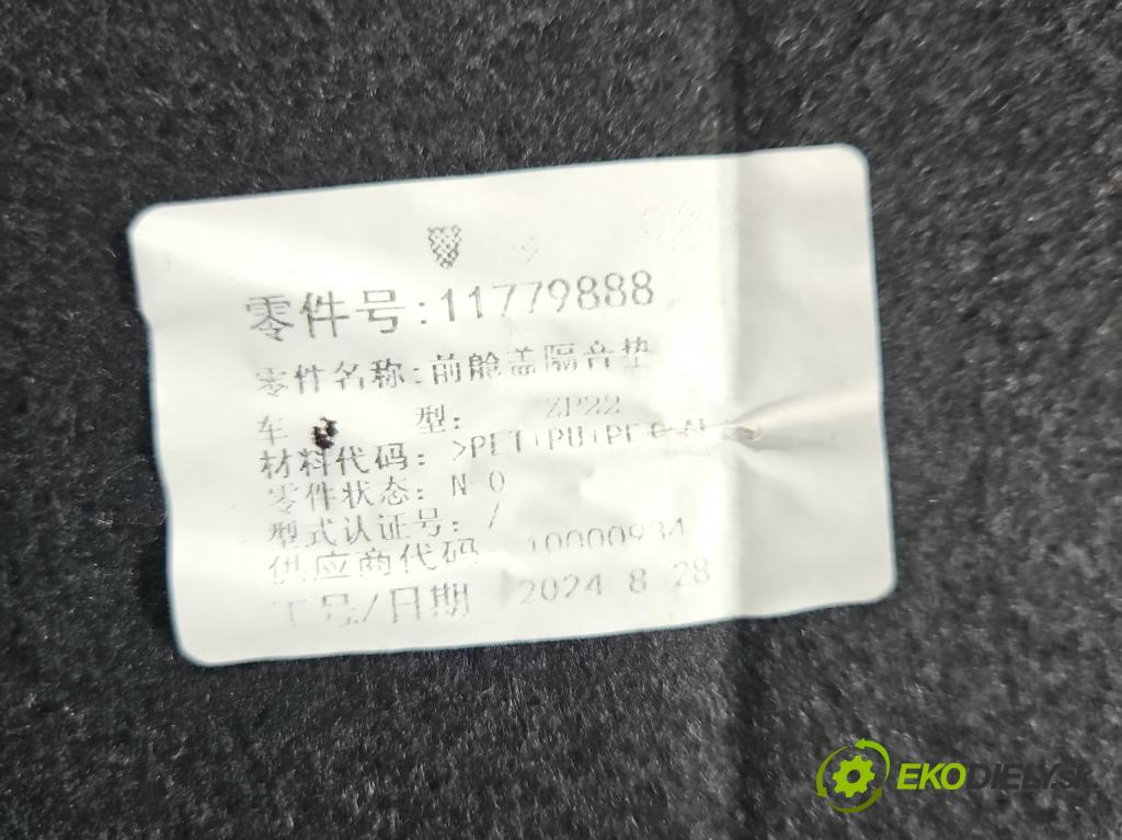 MG MG3 24- 1.5 16V 116 HP manual 85 kW 1495 cm3 5- Zvuková izolácia kapoty 11779888