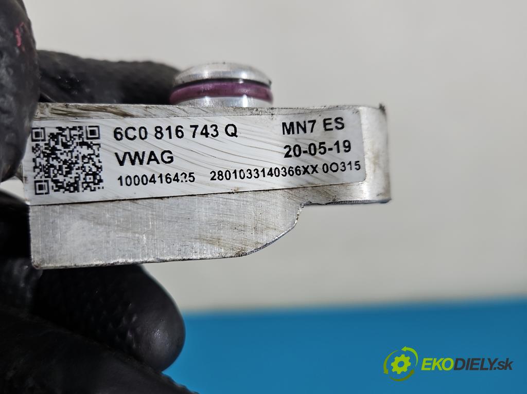 Skoda Fabia III 2014- 2021 1.0 TSI 95 HP manual 70 kW 999 cm3 5- rúrka klimatizácie 6C0816743Q
