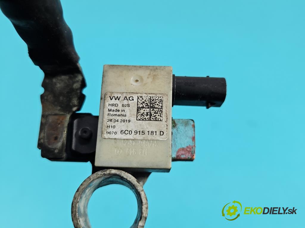 Skoda Fabia III 2014- 2021 1.0 TSI 95 HP manual 70 kW 999 cm3 5- kontakt mínus: 6C0915181D