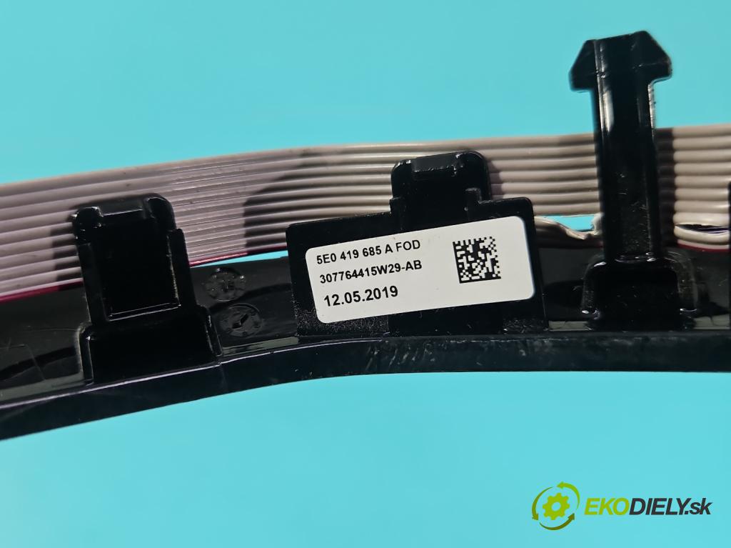 Skoda Fabia III 2014- 2021 1.0 TSI 95 hp manual 70 kW 999 cm3 5- Přepínač multifunkční: řízení: 3V0919719E (Páčky pod volantem)