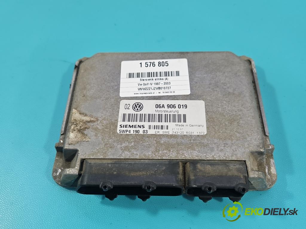 Vw Golf IV 1997-2003 1.6 SR 101 HP manual 74 kW 1595 cm3 5- riadiaca jednotka motora 06A906019