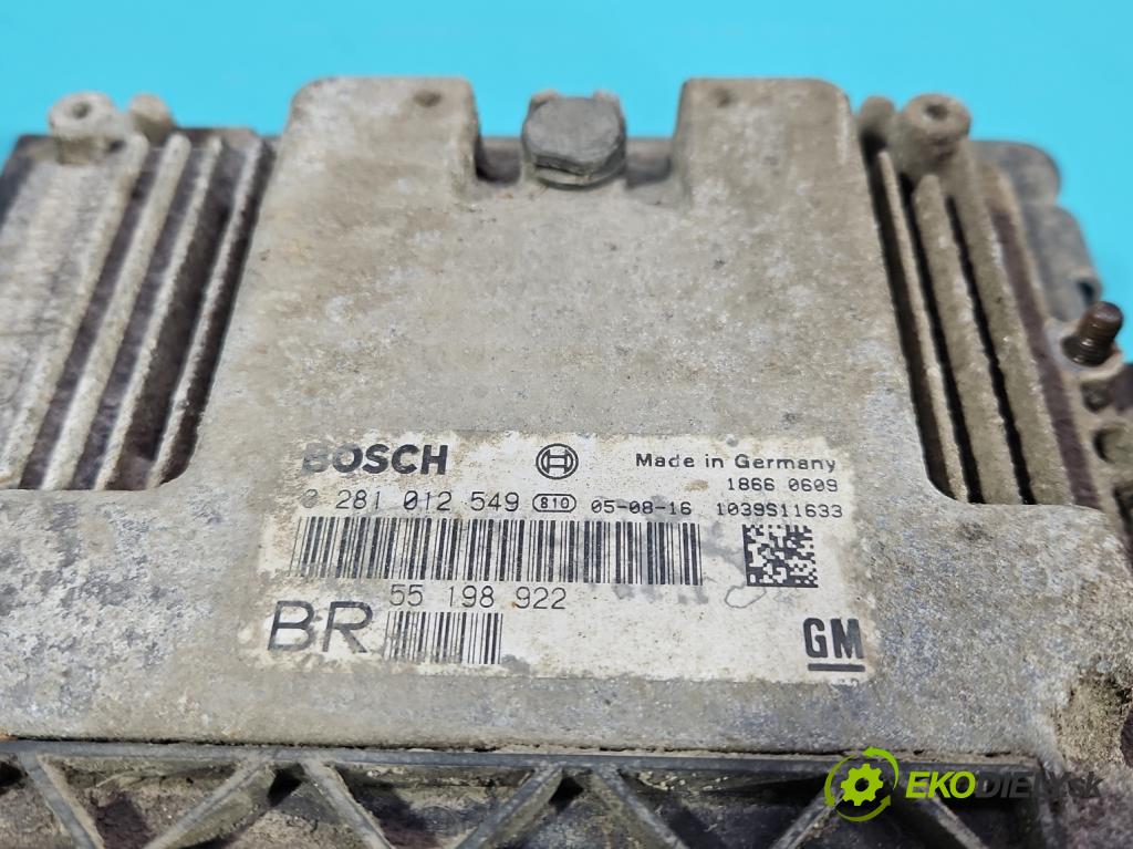 Opel Zafira B 2005-2014 1.9 cdti 150 HP manual 110 kW 1910 cm3 5- riadiaca jednotka motora 0281012549