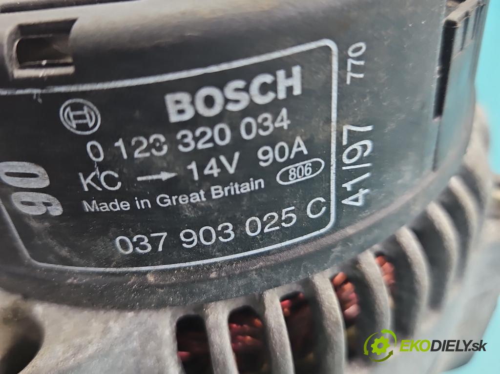 Vw Golf IV 1997-2003 1.6 SR 101 HP manual 74 kW 1595 cm3 5- Alternator 0123320034 (Alternátor)