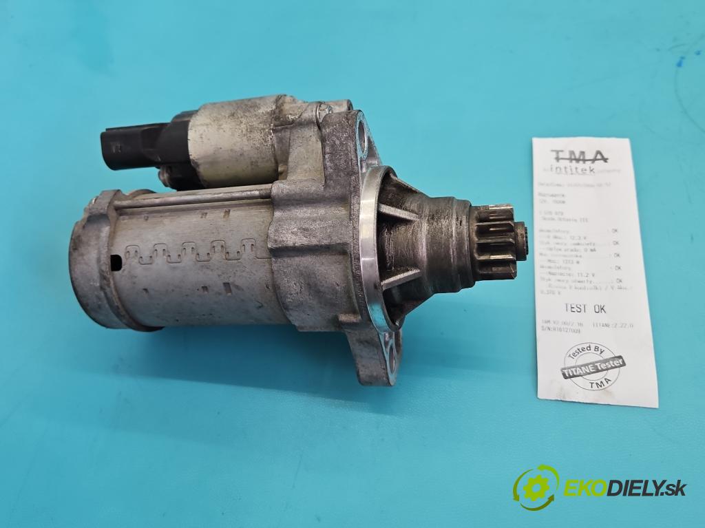 Skoda Octavia III 2013- 1.5 TSI 150 HP manual 110 kW 1498 cm3 5- štartér 02M911024J (Štartér)