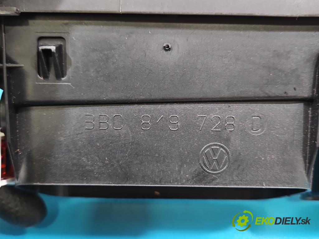 Vw Passat B5 1995-2005 1.6 8V 102 hp manual 75 kW 1595 cm3 5- Mřížka: topení medián: 3B0819728D (Mřížka topení)