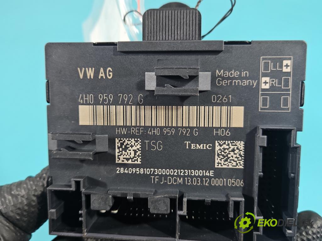 Audi A8 D4 2009-2017 2.0 TFSI 211KM automatic 155 kW 1984 cm3 4- riadiaca jednotka ostatné 4H0959792G