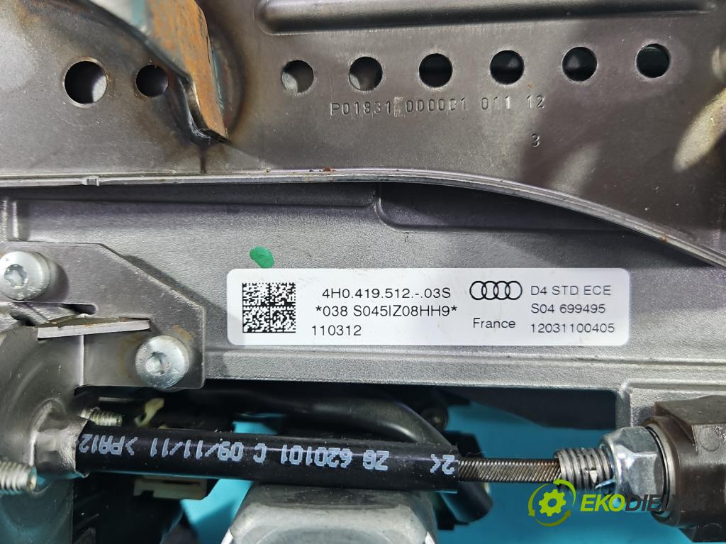 Audi A8 D4 2009-2017 2.0 TFSI 211KM automatic 155 kW 1984 cm3 4- Sloupek volant 4H0907705K (Tyč řízení (volantu))