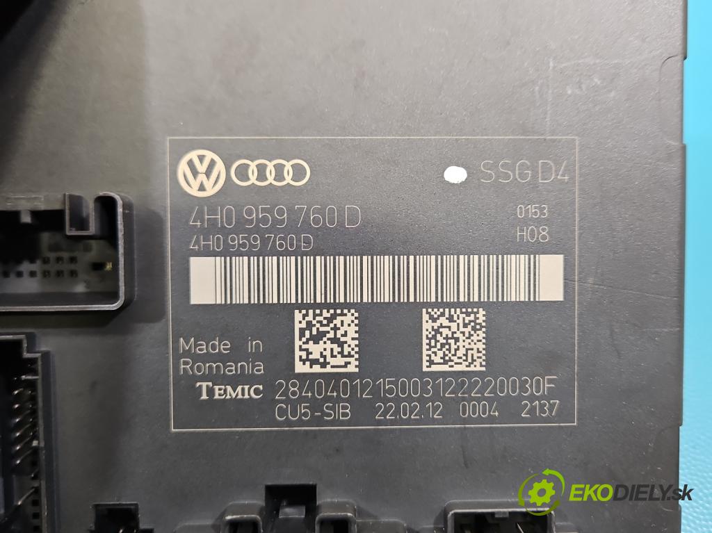 Audi A8 D4 2009-2017 2.0 TFSI 211KM automatic 155 kW 1984 cm3 4- riadiaca jednotka ostatné 4H0959760D
