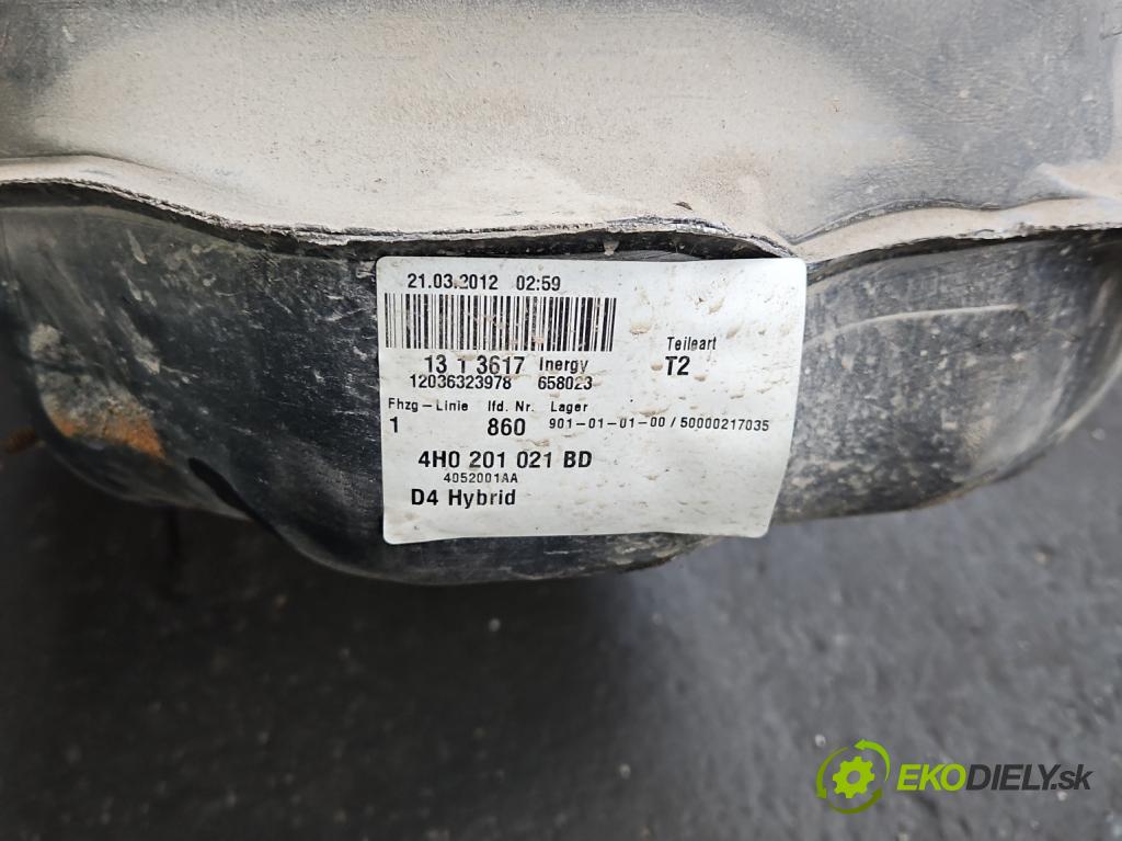 Audi A8 D4 2009-2017 2.0 TFSI 211KM automatic 155 kW 1984 cm3 4- Nádrž: palivo 4H0201021BD (Palivová nádrž)