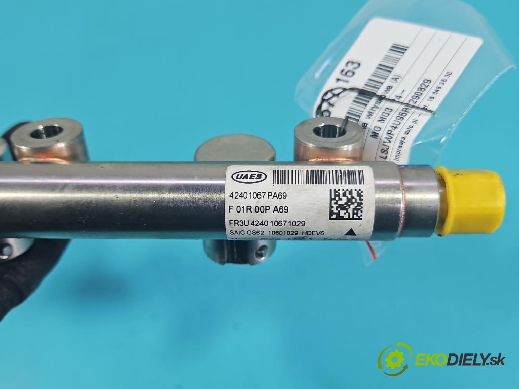 MG MG3  24- 1.5 16V 116 hp manual 85 kW 1495 cm3 5- lišta vstřikovací 42401067 (Vstřikovací lišta)