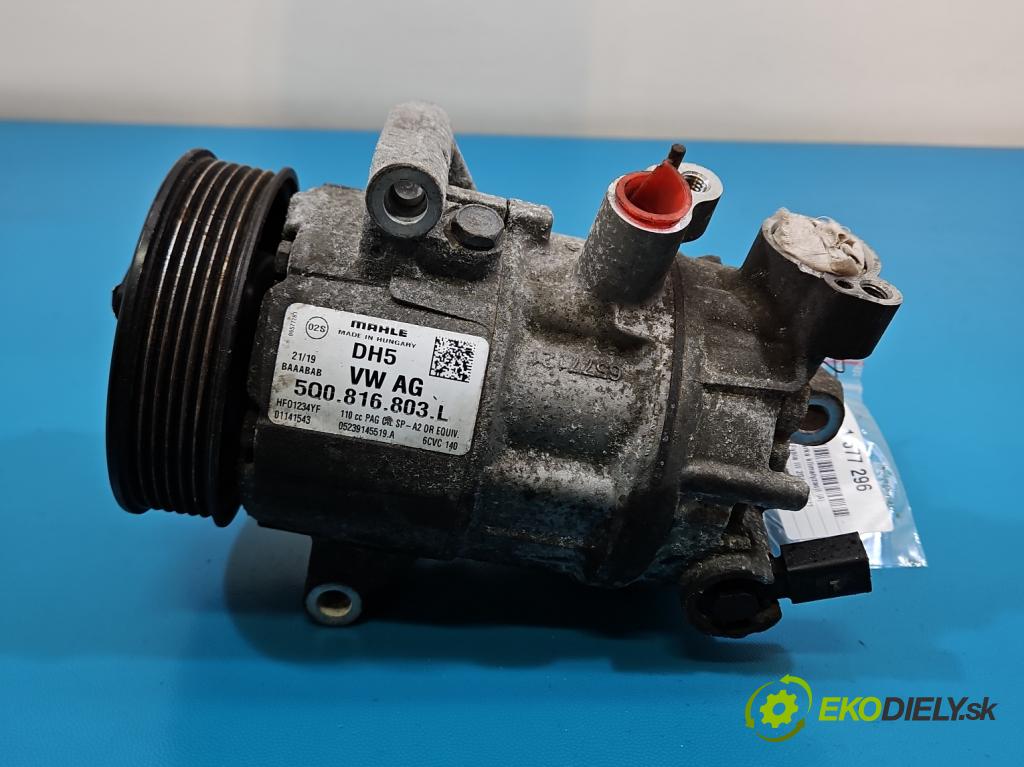 Skoda Fabia III 2014- 2021 1.0 TSI 95 HP manual 70 kW 999 cm3 5- Kompresor: klimatizácie 5Q0816803L (Kompresor klimatizácie)