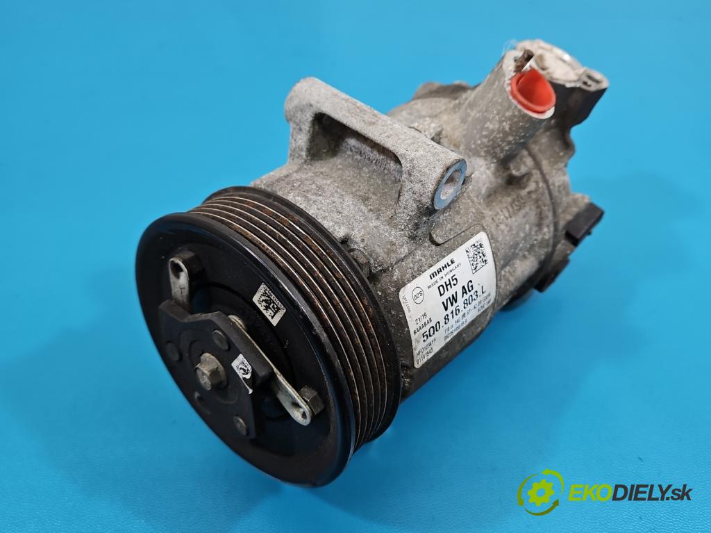 Skoda Fabia III 2014- 2021 1.0 TSI 95 HP manual 70 kW 999 cm3 5- Kompresor: klimatizácie 5Q0816803L (Kompresor klimatizácie)