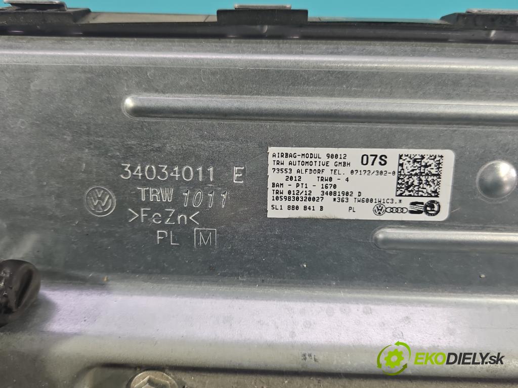 Skoda Yeti 2009-2017 2.0 tdi 110 HP manual 81 kW 1968 cm3 5- airbag vzduch: 5L1880841B