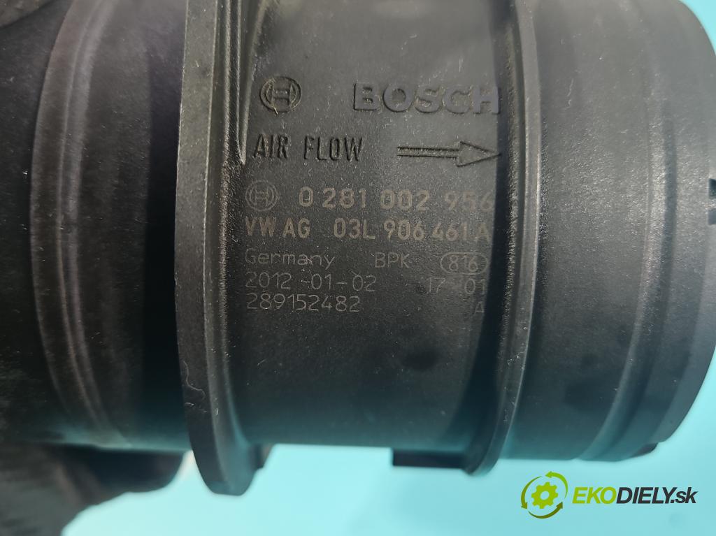 Skoda Yeti 2009-2017 2.0 tdi 110 hp manual 81 kW 1968 cm3 5- váha vzduchu 0281002956 (Snímač hmotnosti vzduchu)