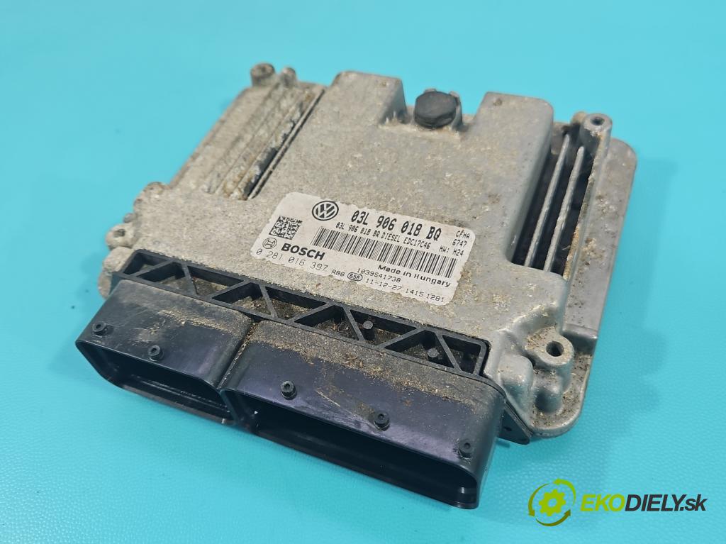 Skoda Yeti 2009-2017 2.0 tdi 110 hp manual 81 kW 1968 cm3 5- řídící jednotka motoru 03L906018BQ