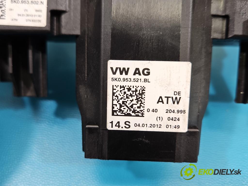 Skoda Yeti 2009-2017 2.0 tdi 110 HP manual 81 kW 1968 cm3 5- prepínač komplex: 5K0953502N (Prepínacie páčky pod volantom)