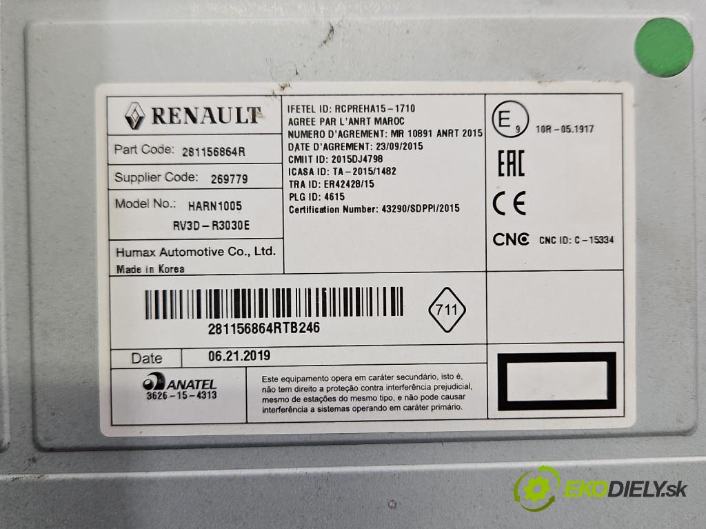 Dacia Dokker 2012- 1.5 dci 95 hp manual 70 kW 1461 cm3 5- Radio továrna: 281156864R