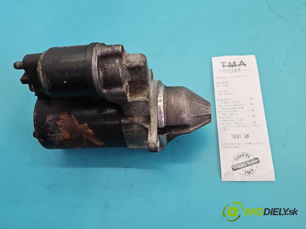 Opel Corsa C 2000-2006 1.0 12V 60 HP automatic 44 kW 998 cm3 5- štartér  (Štartér)
