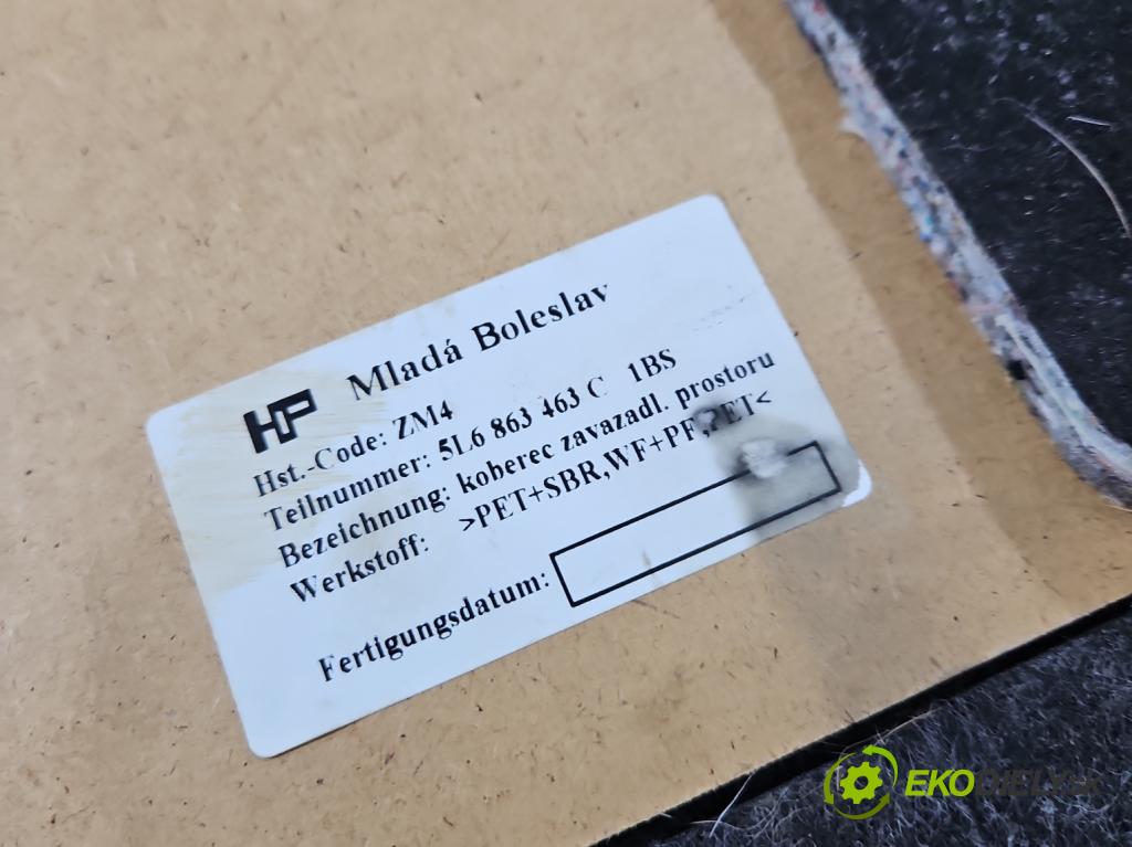 Skoda Yeti 2009-2017 2.0 tdi 110 HP manual 81 kW 1968 cm3 5- koberec do auta kufra: 5L6863463C