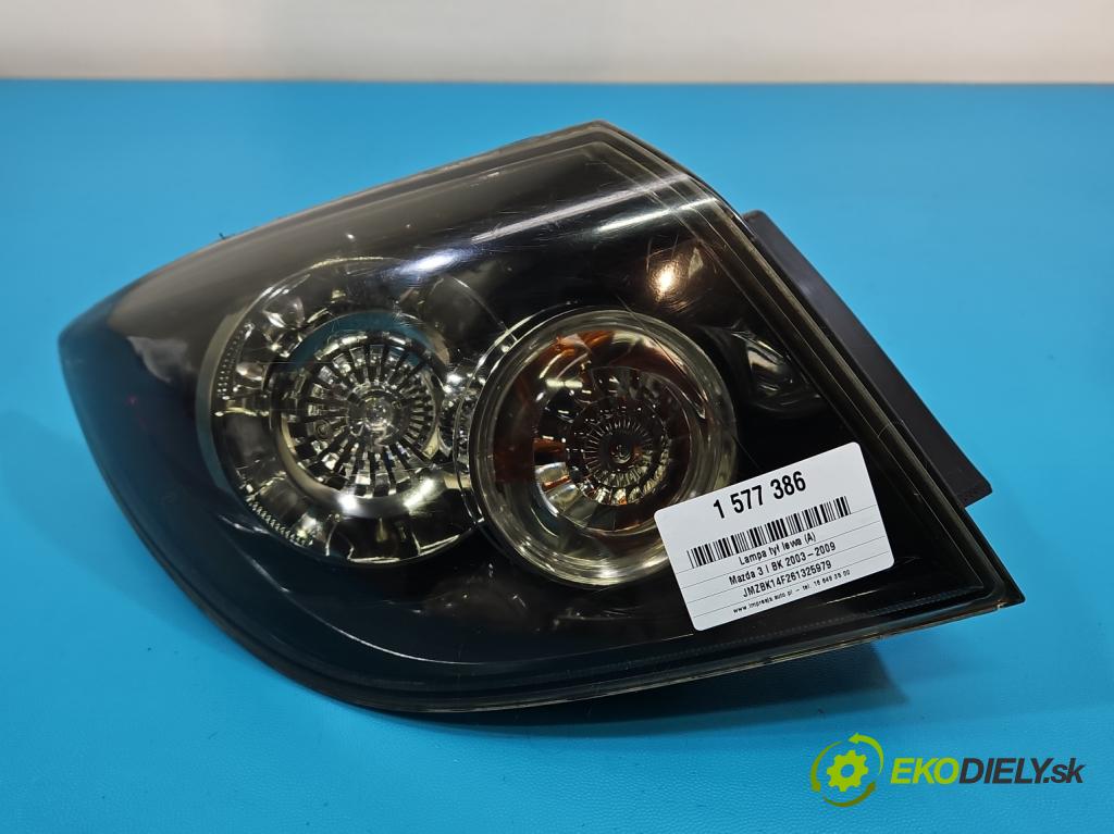 Mazda 3 I BK 2003-2009 2.0 16V 150 HP manual 110 kW 1999 cm3 5- svetlo / reflektor zadné ľavé  (Kľučka dverí ostatné)