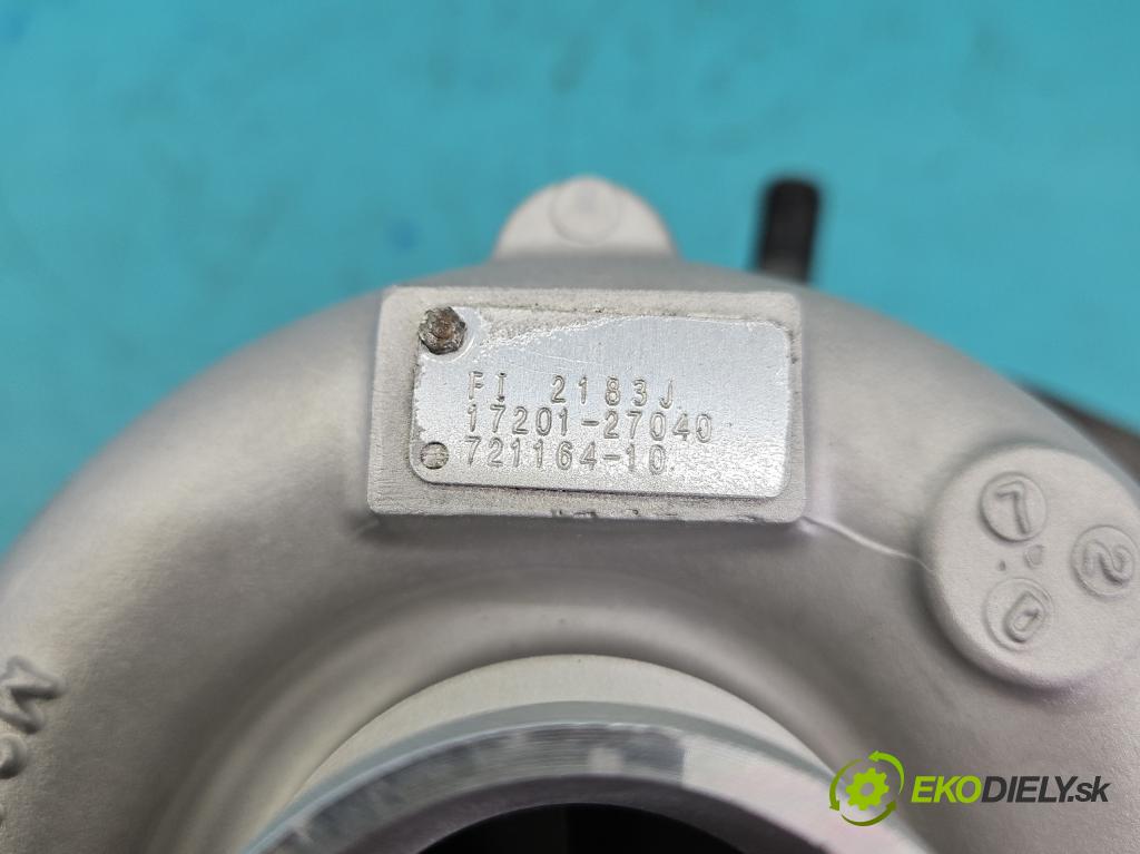Toyota Rav4 II 2000-2005 2.0 D4D 1CD 133 HP manual 98 kW 1995 cm3 5- turbodúchadlo, turbo repasovaná 721164-10