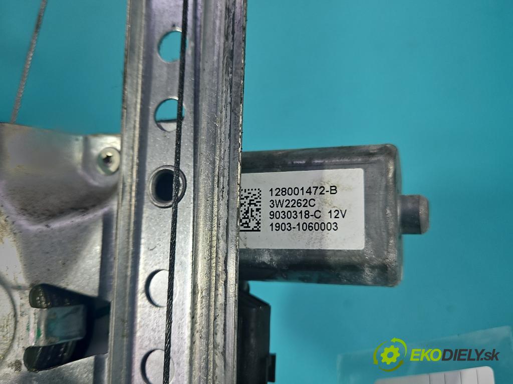 Dacia Dokker 2012- 1.5 dci 95 HP manual 70 kW 1461 cm3 5- mechanizmus okna predné ľavý 128001472-B
