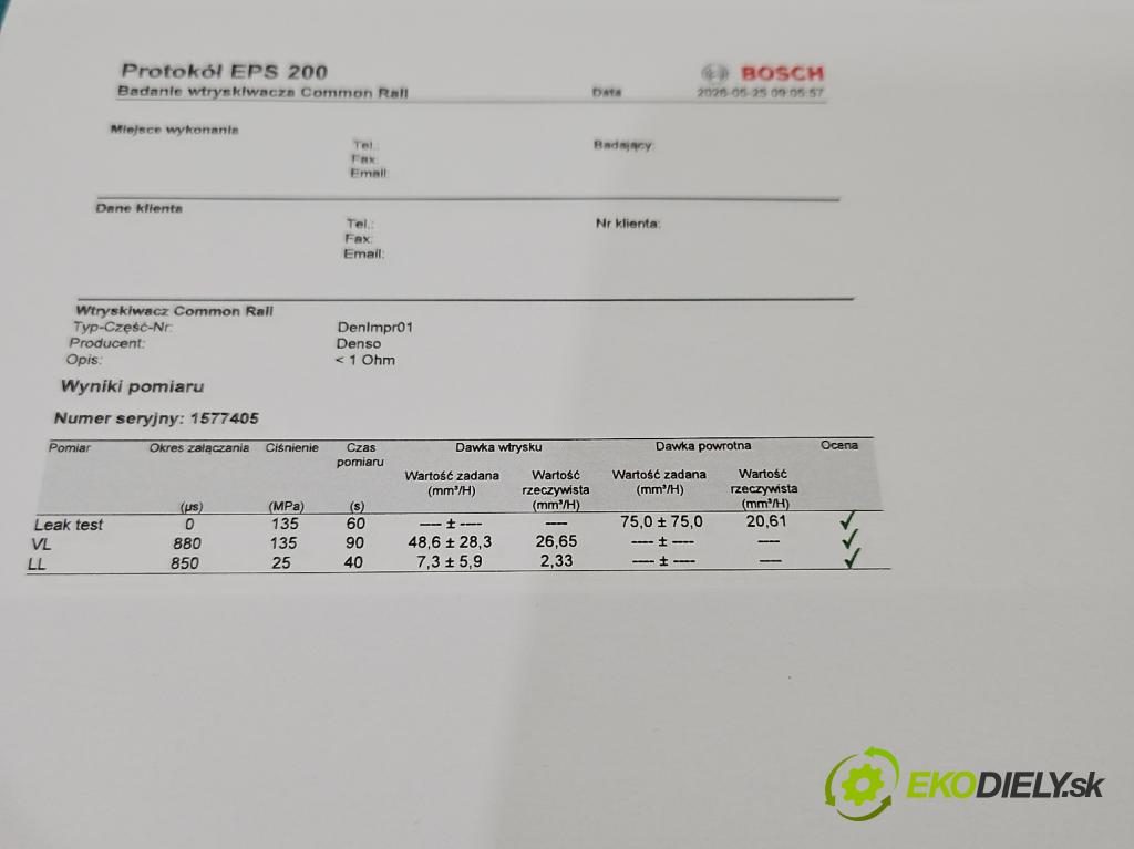 Toyota Rav4 II 2000-2005 2.0 D4D 1CD 133 hp manual 98 kW 1995 cm3 5- vstřikovač diesel 23670-27030