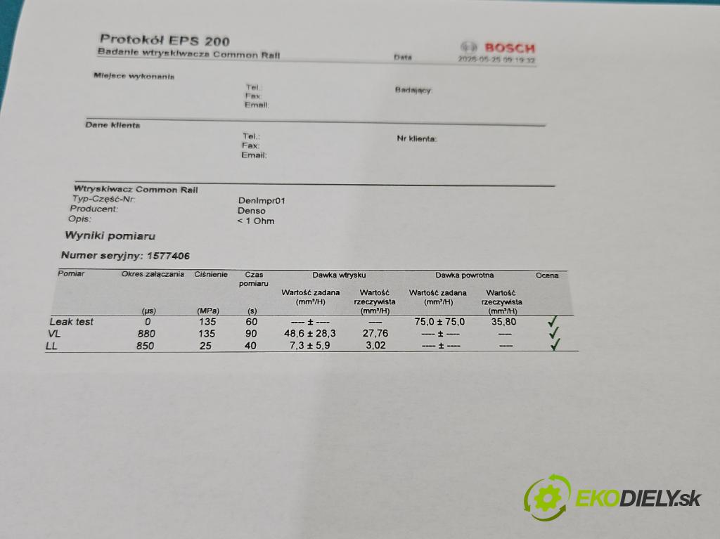 Toyota Rav4 II 2000-2005 2.0 D4D 1CD 133 hp manual 98 kW 1995 cm3 5- vstřikovač diesel 23670-27030