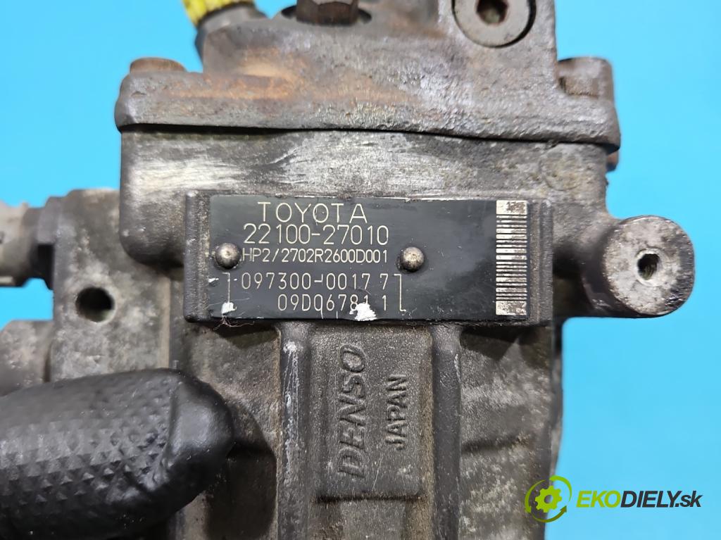 Toyota Rav4 II 2000-2005 2.0 D4D 1CD 133 HP manual 98 kW 1995 cm3 5- čerpadlo vstrekovacia 22100-27010 (Vstrekovacie čerpadlo)